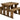 Aspen Picnic Table and Benches Set - Rustic Finish Wooden Outdoor Dining Set for Gardens and Patios