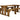Aspen Picnic Table and Benches Set - Rustic Finish Wooden Outdoor Dining Set for Gardens and Patios
