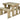 Aspen Rounded Picnic Table and Benches Set - Wooden Outdoor Dining Set for Gardens and Patios