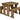 Aspen Rounded Picnic Table and Benches Set - Rustic Finish Wooden Outdoor Dining Set for Gardens and Patios