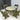 DeckFusion Wooden Rounded Picnic Table and Four Chairs Set – Sturdy Outdoor Dining Set for Gardens, Patios, and Picnics