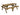 Fortem Pub-Style Picnic Table and Benches Set – Rustic Finish Wooden Outdoor Dining Set for Gardens, Patios, and Pubs