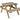 Fortem Rounded Pub Style Picnic Table and Benches Set - Wooden Outdoor Dining Set for Gardens, Patios, and Pubs