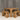QUADRUM Rounded Picnic Table with 4 Benches – Rustic Finish Wooden Outdoor Dining Set for Gardens, Patios, and Picnics