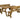 Victoria Picnic Table and Benches Set With Backrest - Rustic Finish Wooden Outdoor Dining Set for Gardens and Patios