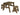 Victoria Space-Saving Rounded Picnic Table and Benches Set – Rustic Finish Wooden Outdoor Dining Set for Gardens and Patios