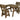Victoria Space-Saving Rounded Picnic Table and Bench Set with Backrest – Rustic Finish Wooden Outdoor Dining Set for Gardens and Patios