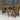 Victoria Space-Saving Rounded Picnic Table and Bench Set with Backrest – Rustic Finish Wooden Outdoor Dining Set for Gardens and Patios