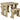 Yews Rounded Space-Saving Picnic Table and Benches Set – Wooden Outdoor Dining Set for Gardens and Patios