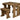 Yews Rounded Space-Saving Picnic Table and Benches Set – Rustic Finish Wooden Outdoor Dining Set for Gardens and Patios