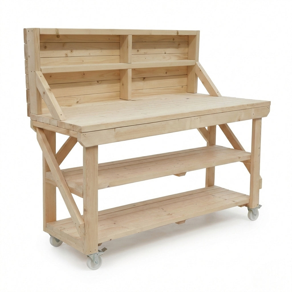 木製ローテーブル MADE IN MALAYSIA Acorn Kiln-Dried Wooden Workbench | Reliable DIY Workspace – Arbor