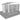 3D dimensioned render of a 10x8ft triple wooden dog kennel detailing a timber cabin and three partitioned barred runs