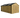 Wooden shed with a black roof on a white background