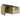 Wooden shed with a black roof on a white background