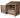 Slatted Wooden Log Store with Door W-119cm, H-126cm or 180cm, D-88cm - Brown Finish
