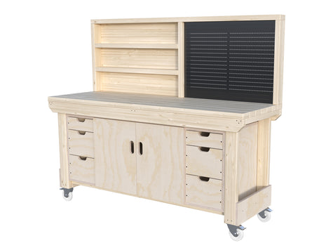 Wooden MDF Workbench with Lockable Tool Cabinet (V3) – Arbor Garden ...