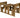 Alders Picnic Table and Benches Set with Backrest – Rustic Finish Wooden Outdoor Dining Set for Gardens and Patios
