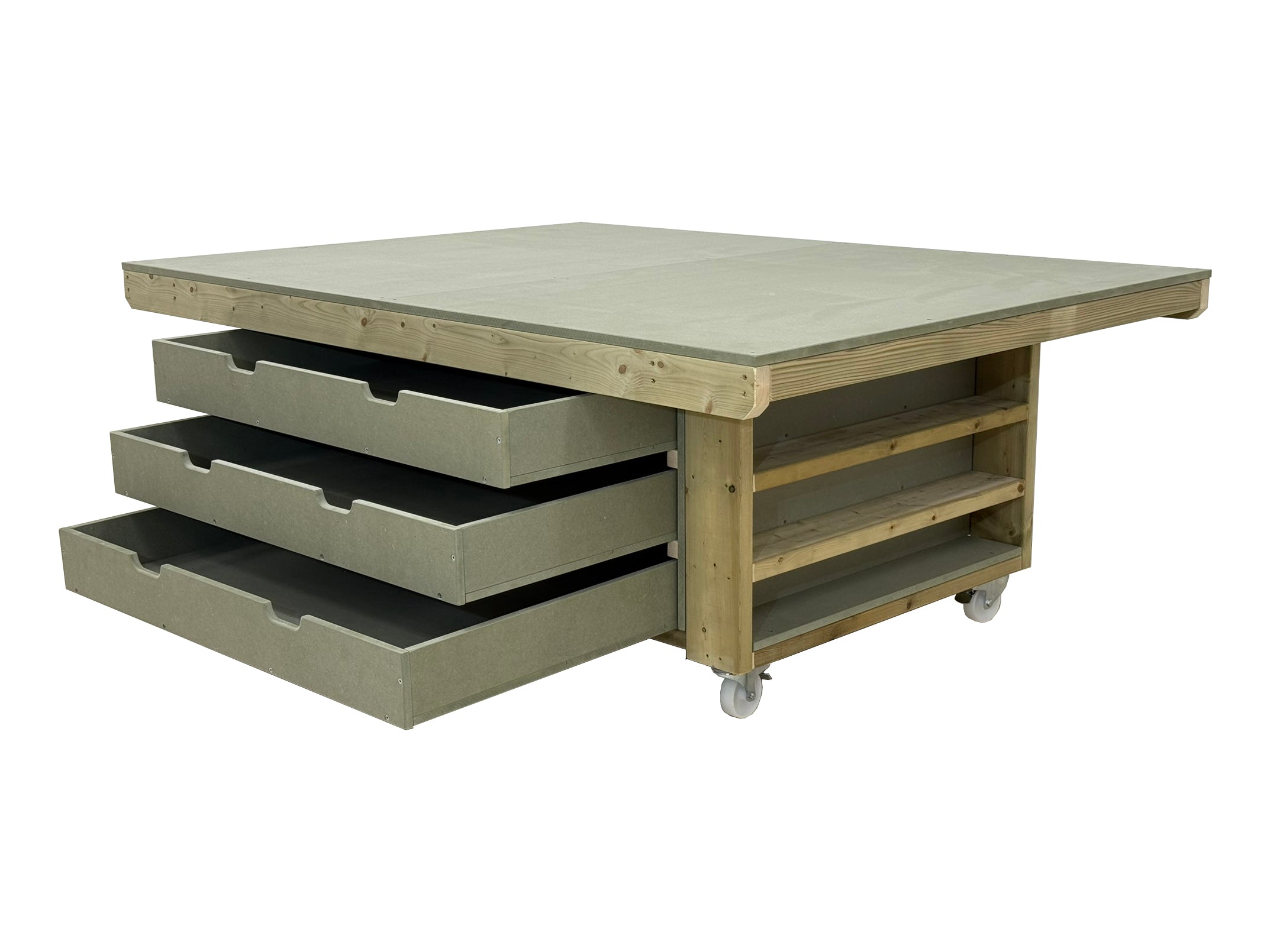 Art/craft table, project workbench with storage V.4 – Arbor Garden ...