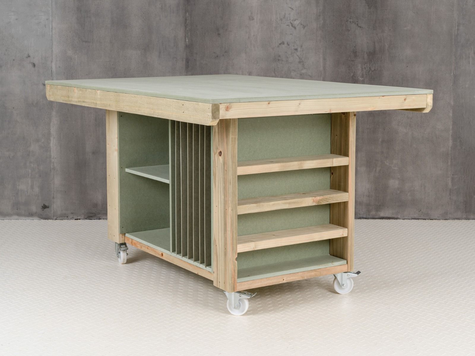 Art/craft table, project workbench with storage V.3. – Arbor Garden ...