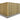 Wooden storage shed with slatted design on a white background
