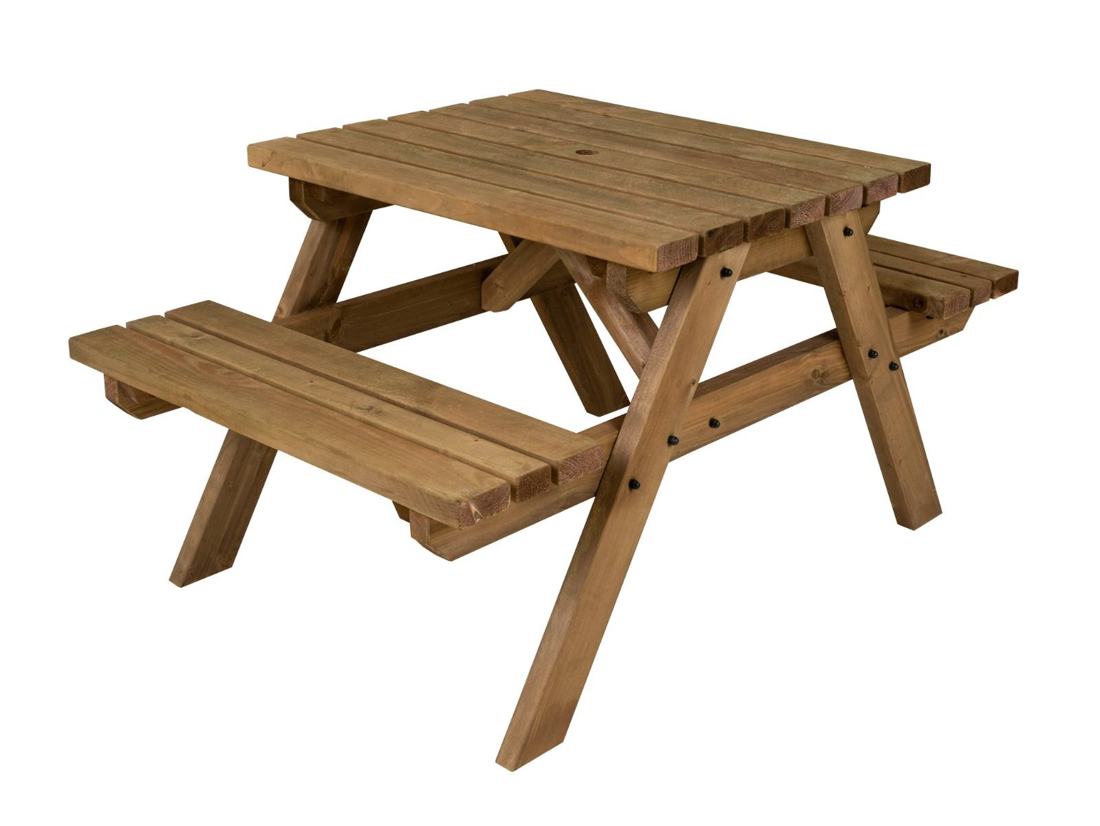 Fortem Pub Style Picnic Table and Benches Set - Rustic Finish