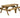 Fortem Rounded Pub Style Picnic Table Benches Set - Rustic Finish Wooden Outdoor Dining Set for Gardens, Patios, and Pubs