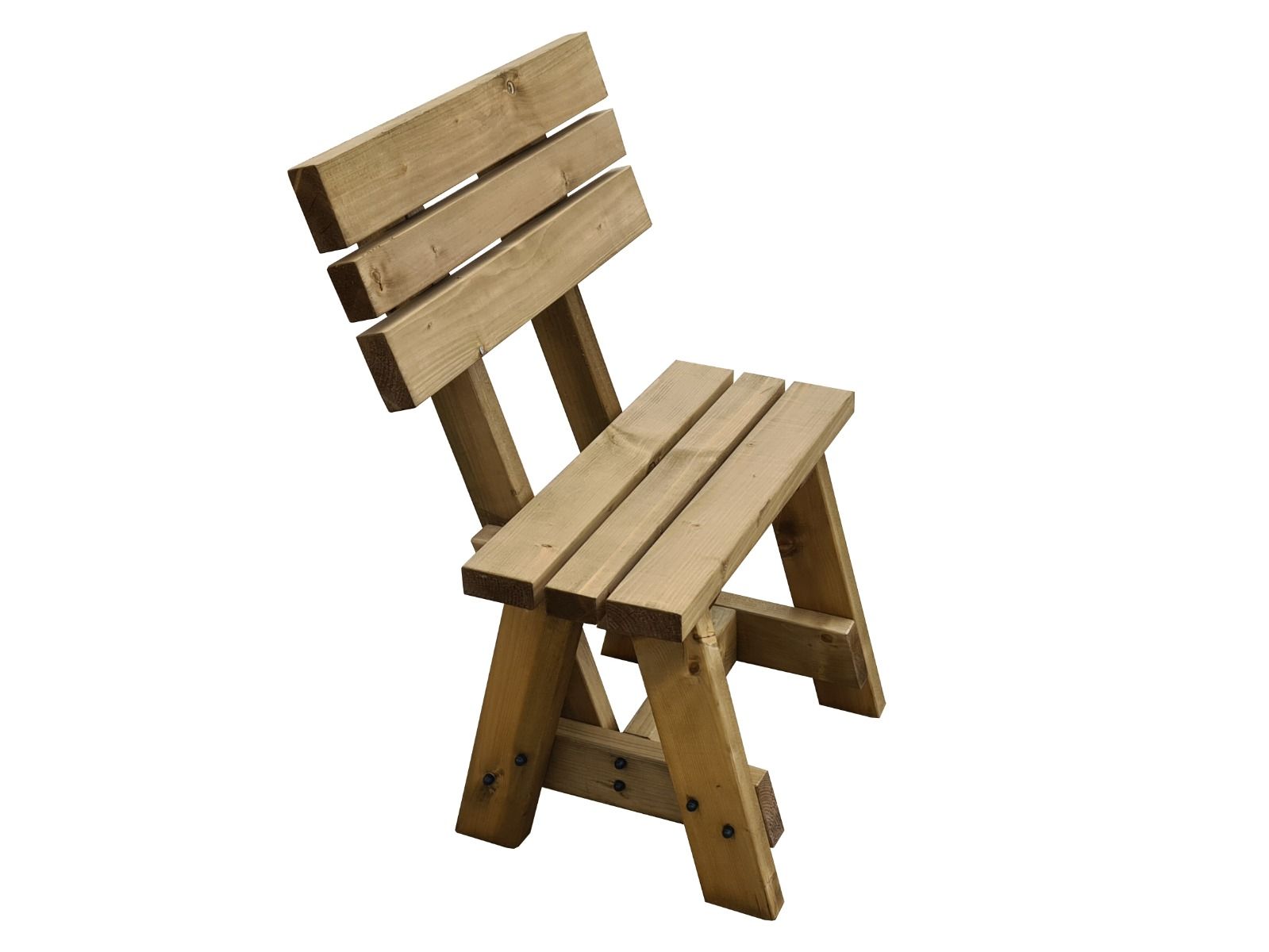 Victoria Garden Fence Bench with Backrest - Rustic Finish