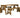Victoria Space-Saving Rounded Picnic Table and Benches Set – Rustic Finish Wooden Outdoor Dining Set for Gardens and Patios