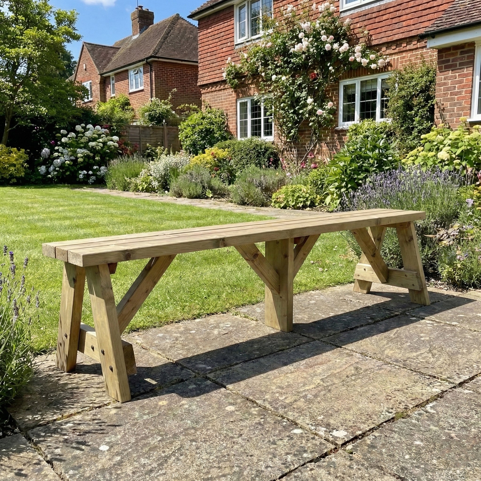 Bench Seat Rbo Hollies Wooden Bench for Gardens | Comfortable & Sturdy Design – Arbor ...