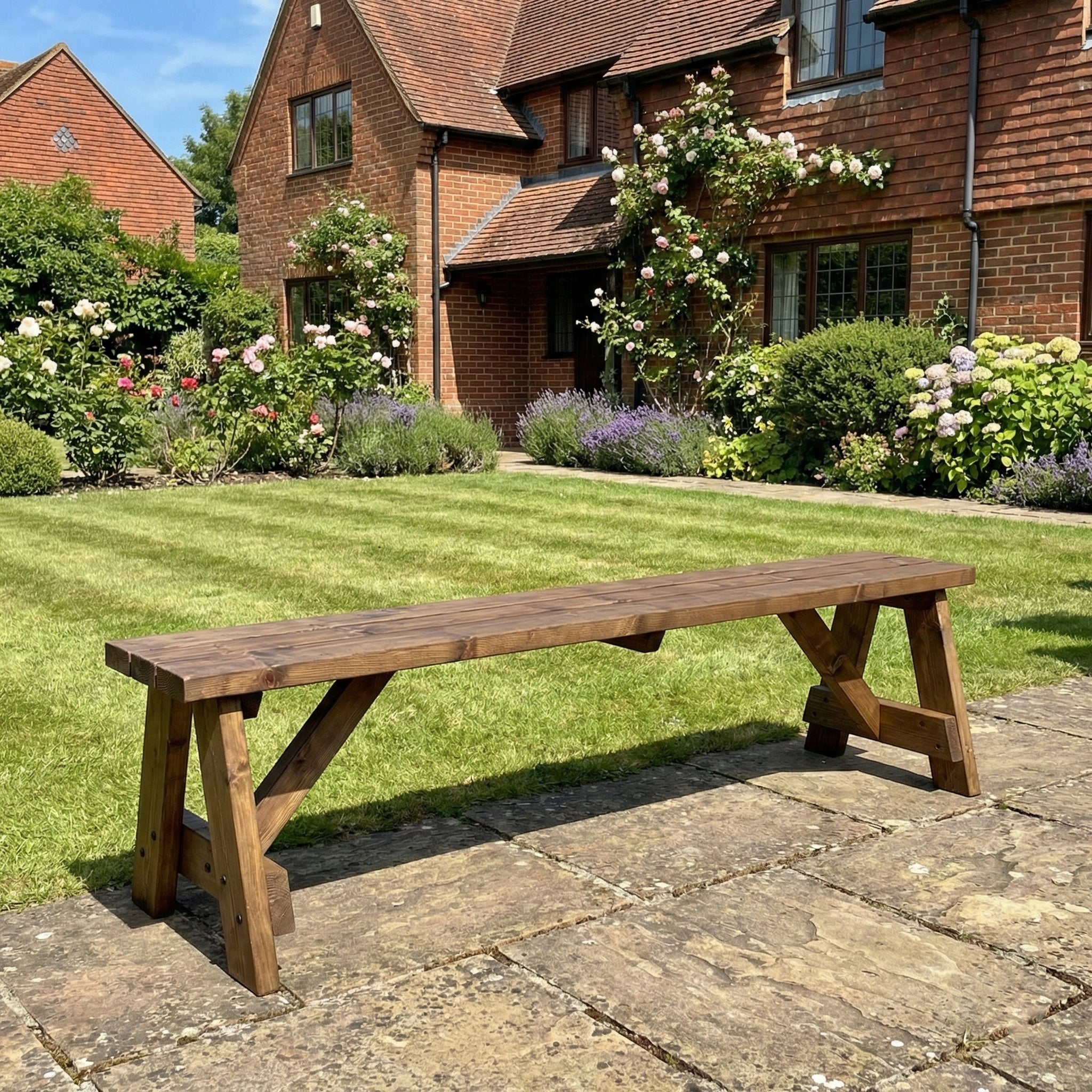 Bench Seat Rbo Hollies Wooden Bench for Gardens | Comfortable & Sturdy Design – Arbor ...