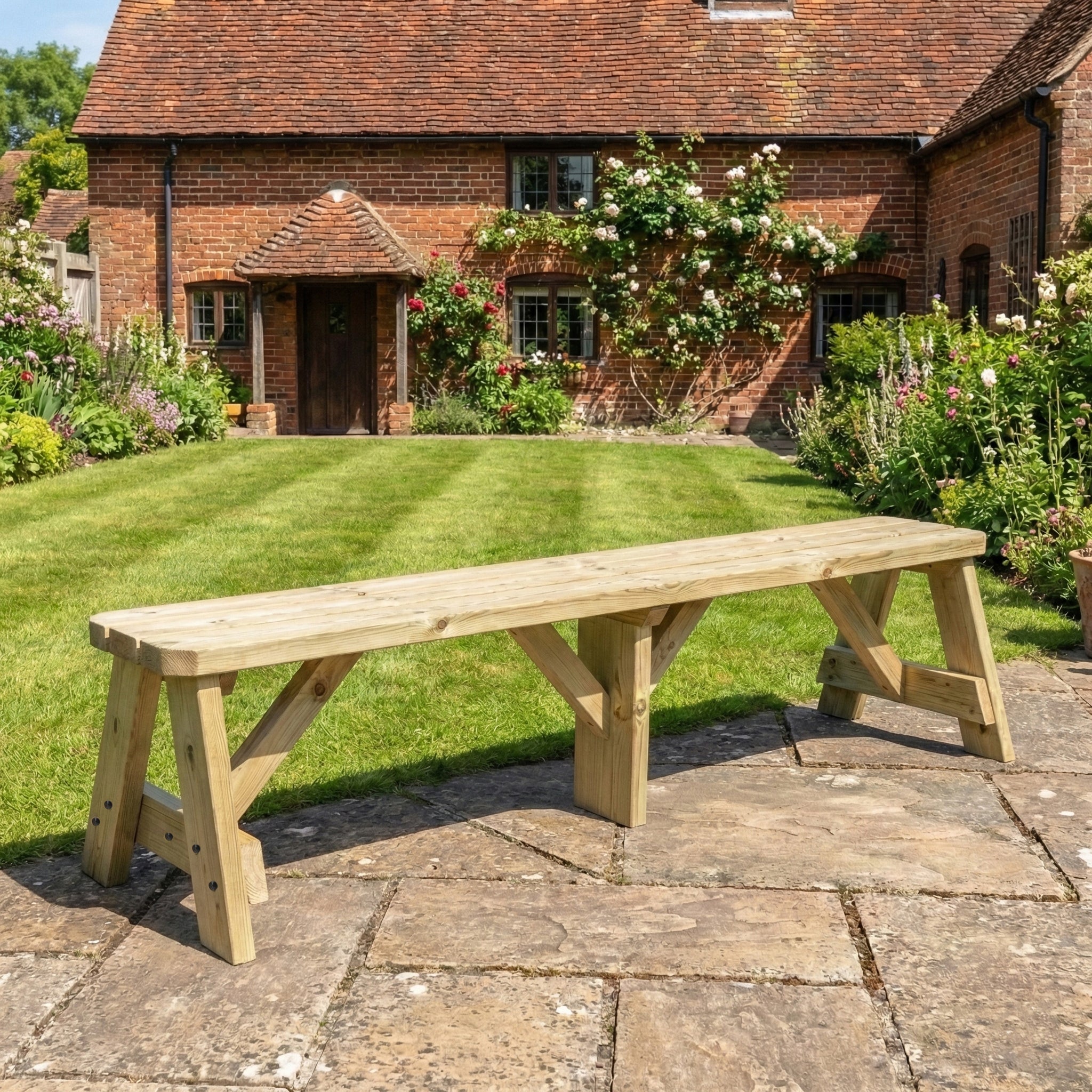 Bench Seat Rbo Hollies Wooden Bench for Gardens | Comfortable & Sturdy Design – Arbor ...