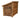 Wooden Log Chest Storage (W-127cm, H-104cm, D-87cm) - Brown Finish