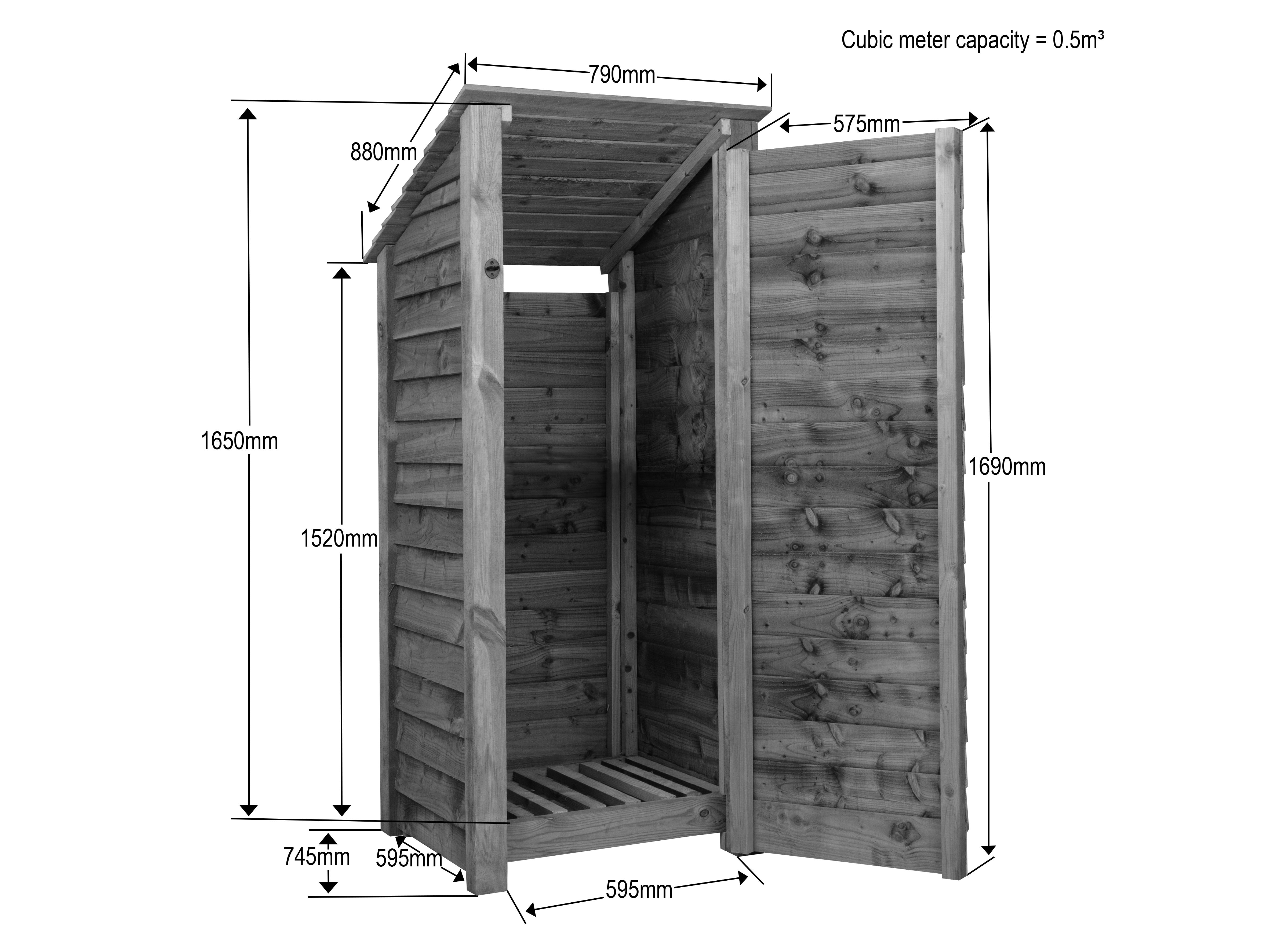 Spanish. Log Store Rustic Wooden Log Store – A Perfect Firewood Solution – Arbor Garden ...