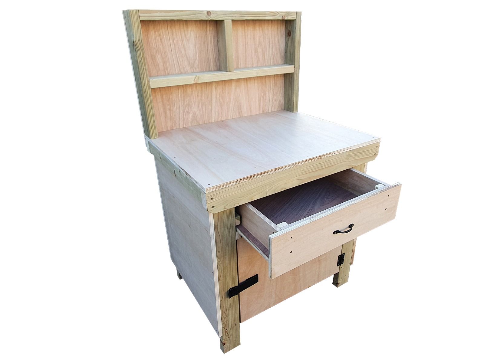 Wooden Workbench with Lockable Cupboard & Drawers V.4 – Arbor Garden ...