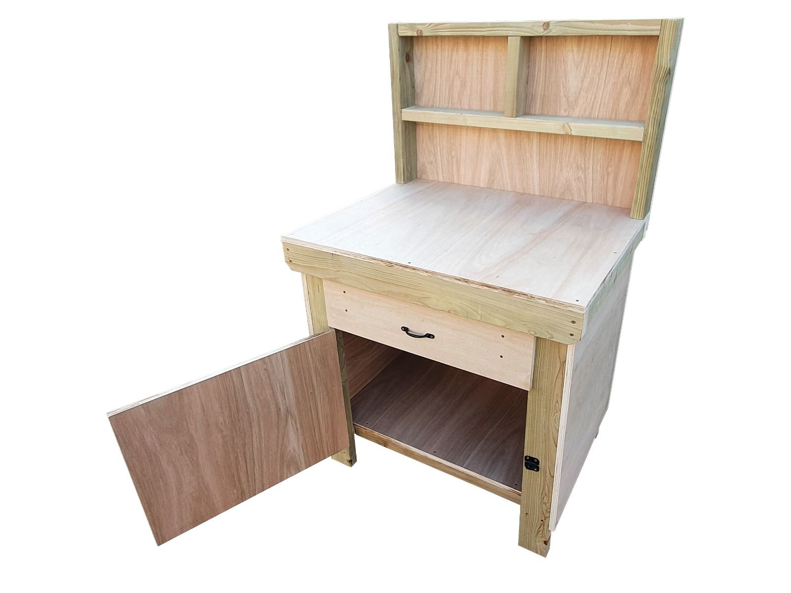 Wooden Workbench with Lockable Cupboard & Drawers V.4 – Arbor Garden ...