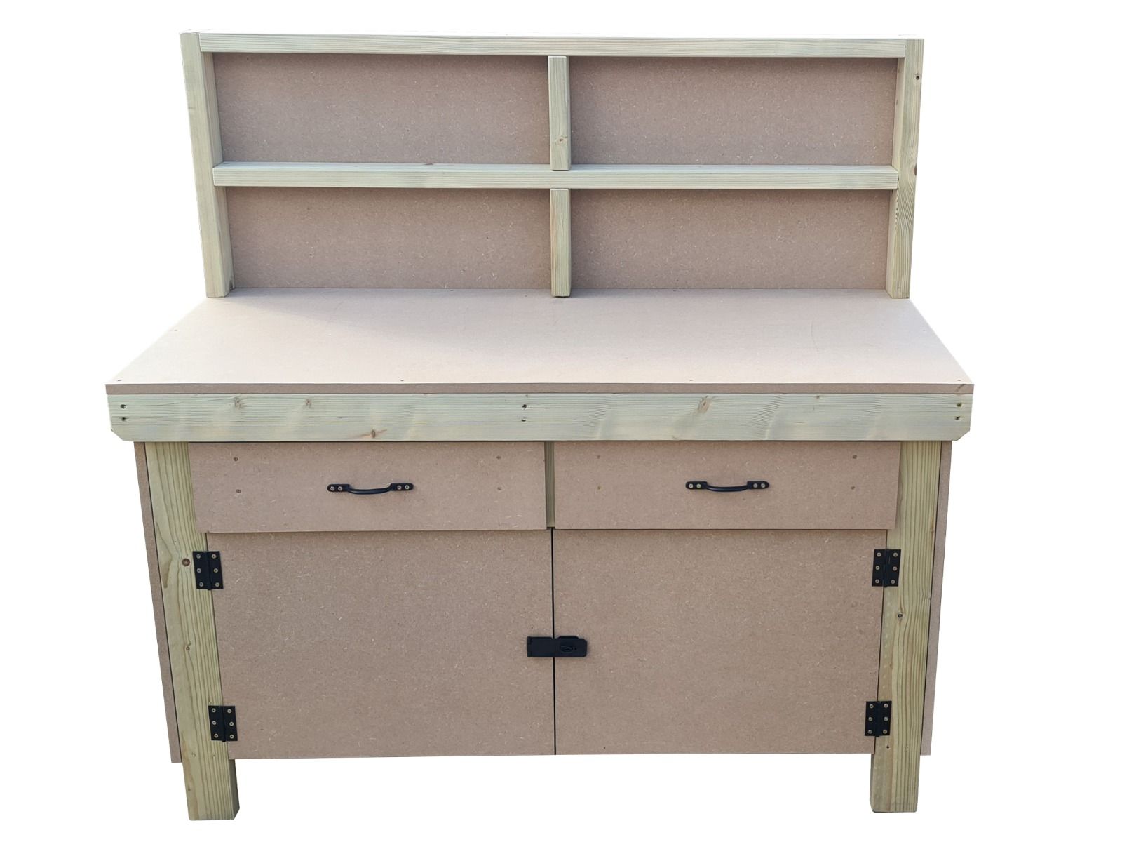 Wooden Workbench with Lockable Cupboard & Drawers V.4 – Arbor Garden ...
