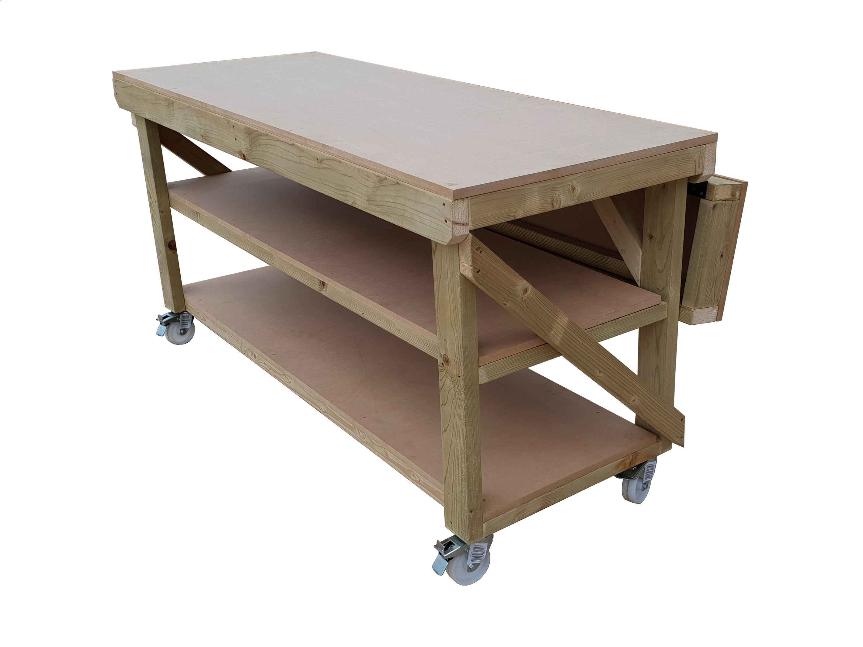 Wooden Extendable Workbench | MDF Top for Extra Workspace – Arbor ...