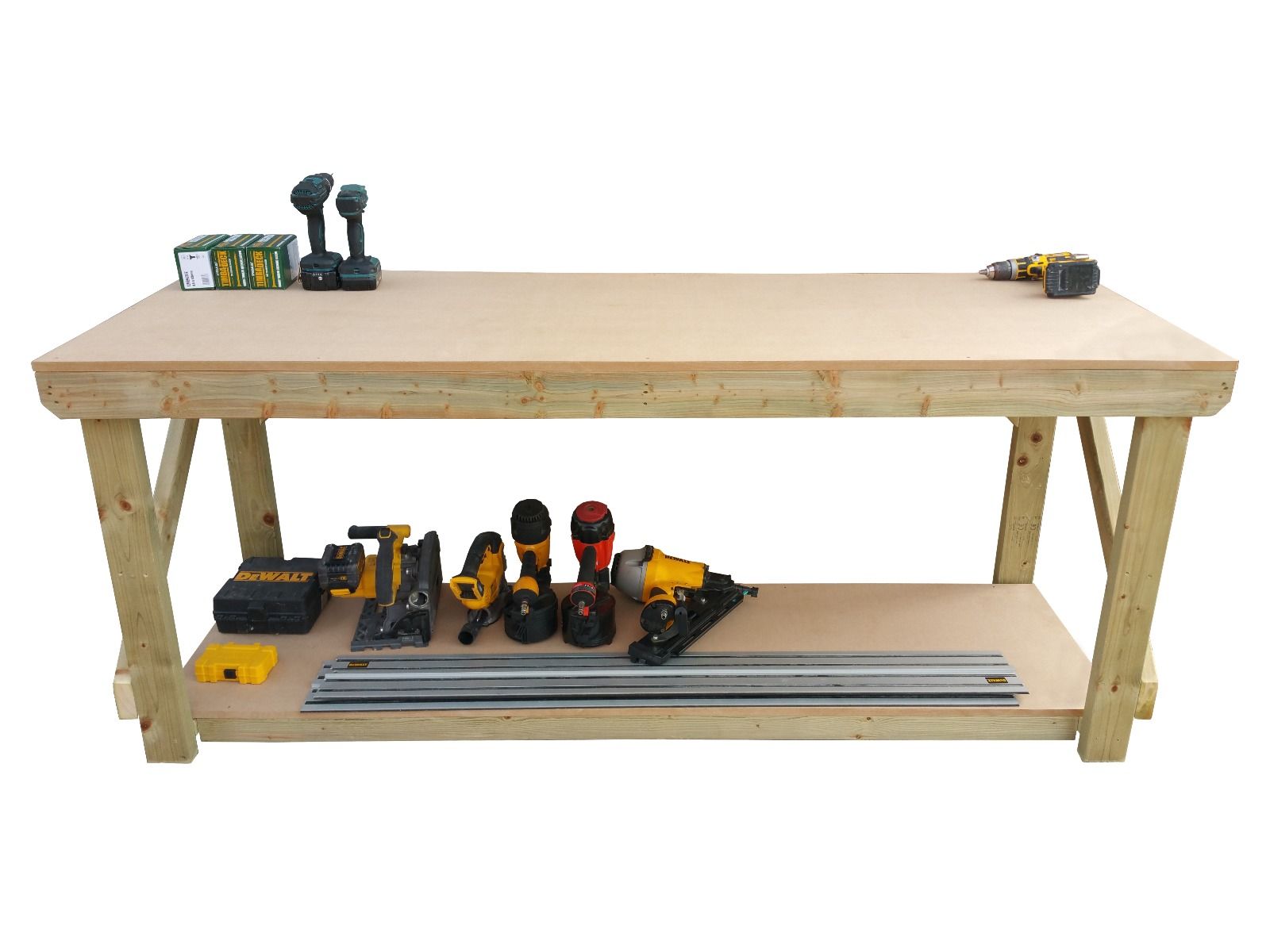 Wooden MDF Top Workbench | Durable & Sturdy Surface – Arbor Garden ...
