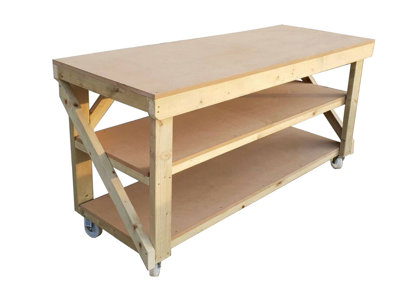 Wooden Workbench with MDF Top | Durable for Heavy-Duty Tasks – Arbor ...