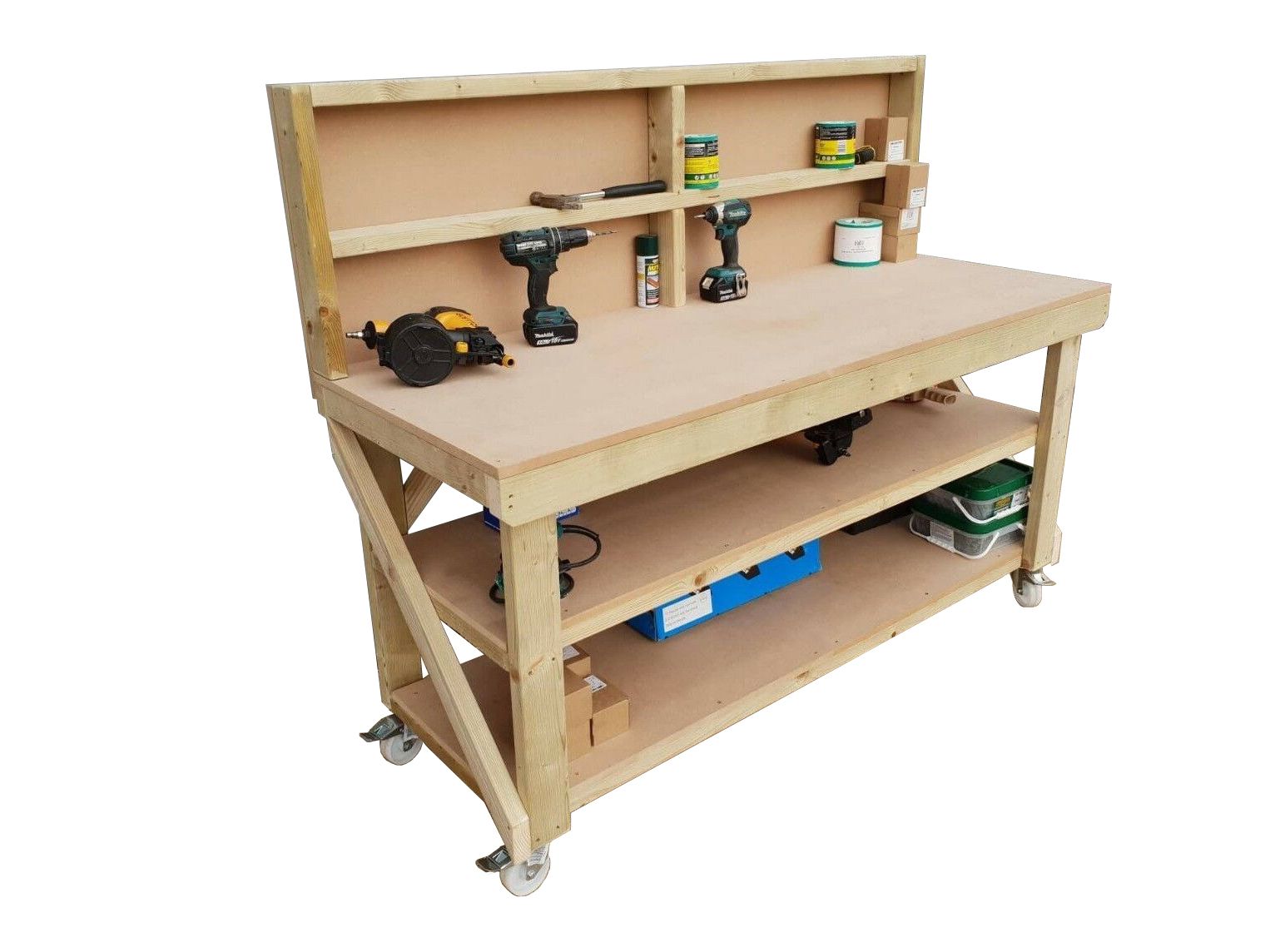 Sturdy Wooden MDF Top Workbench | Ideal for Heavy-Duty Use – Arbor ...