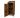 Wooden Log Store with Door and Shelf W-79cm, H-126cm or 180cm, D-88cm - Brown Finish