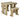Yews Rounded Space-Saving Picnic Table and Benches Set – Wooden Outdoor Dining Set for Gardens and Patios
