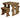 Yews Rounded Space-Saving Picnic Table and Benches Set – Rustic Finish Wooden Outdoor Dining Set for Gardens and Patios
