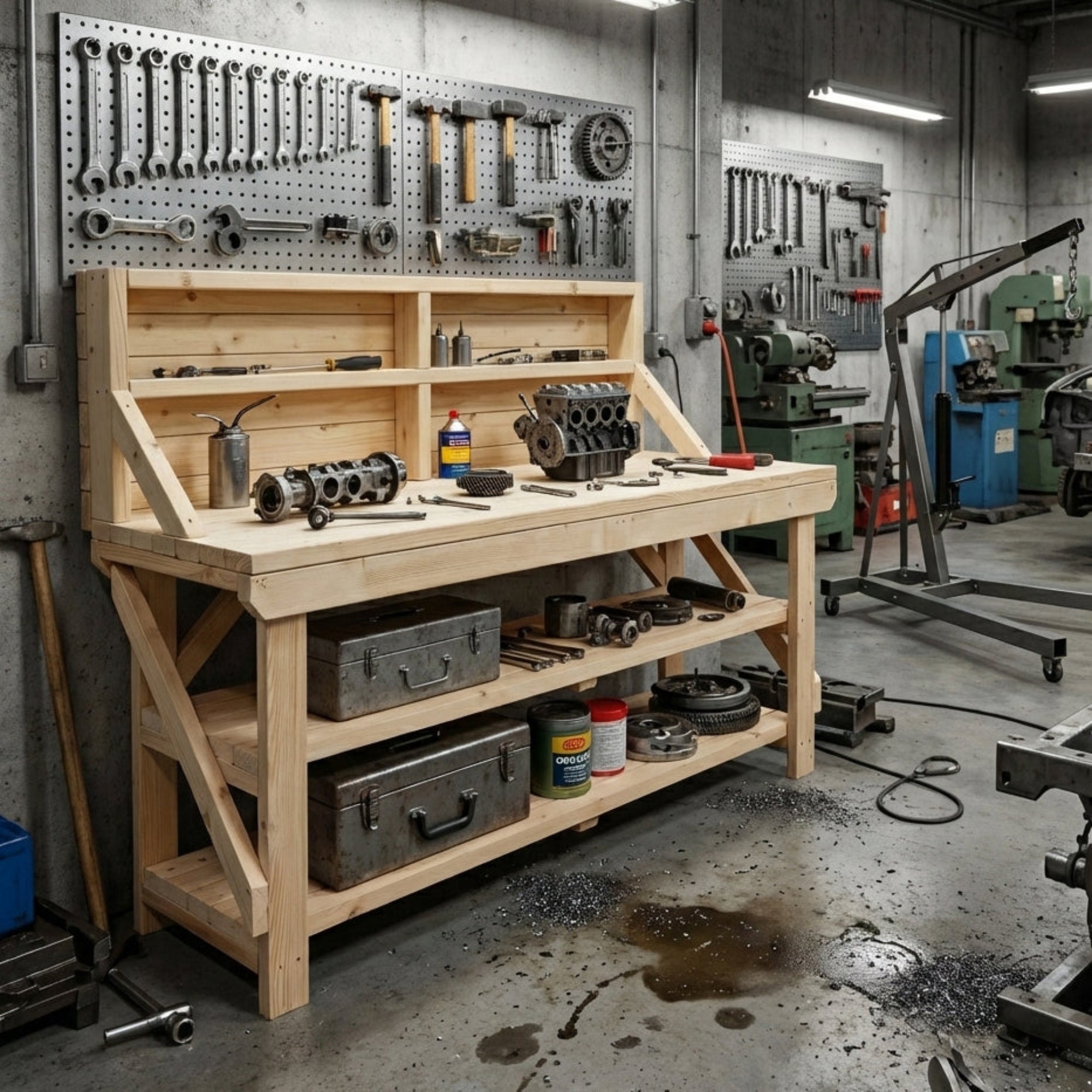 Work Bench Picture Acorn Kiln-Dried Wooden Workbench | Perfect for Workshops – Arbor ...