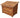Wooden Log Chest Storage (W-127cm, H-104cm, D-87cm) - Brown Finish