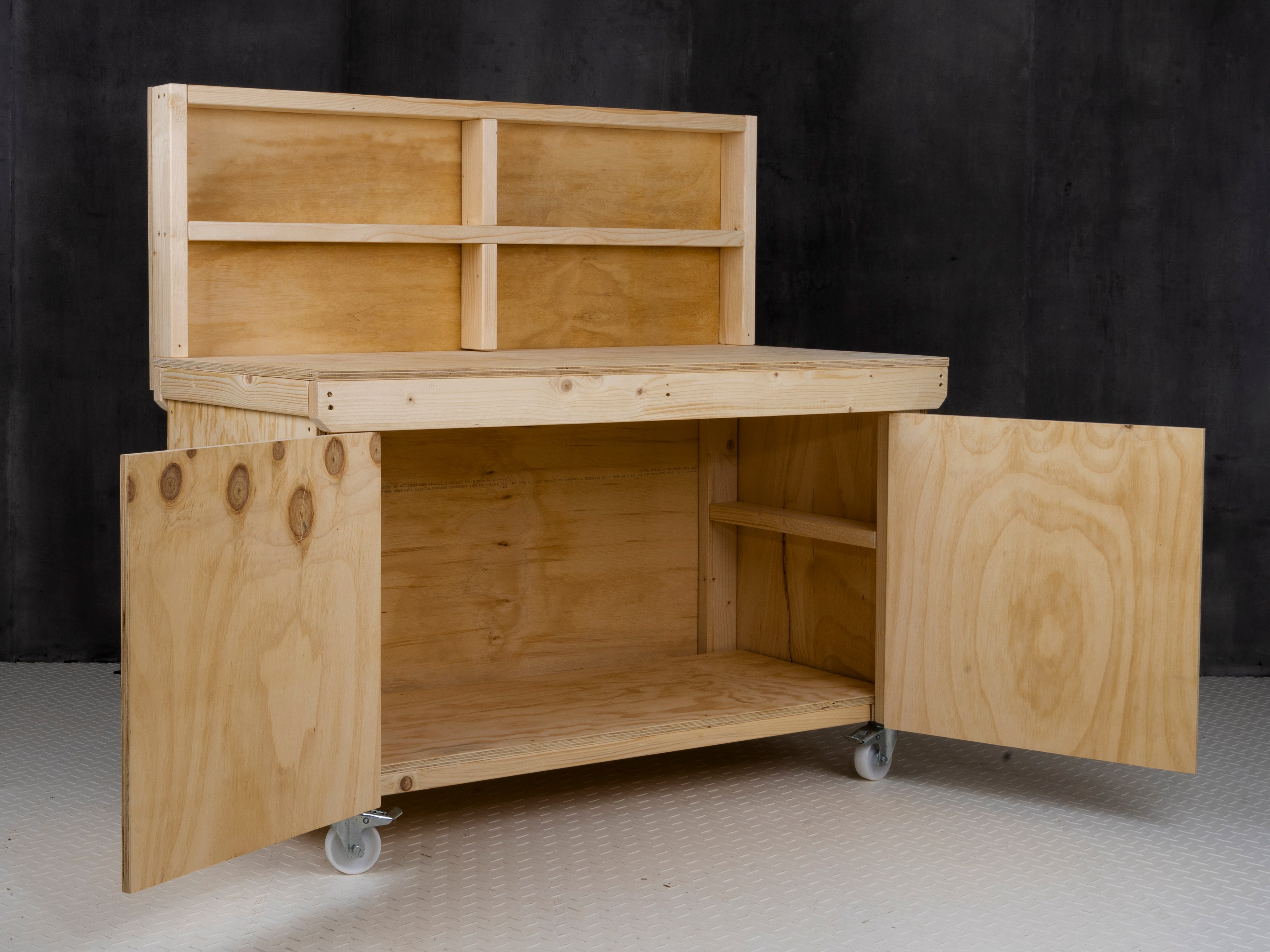 Customizable Workbench Customizable Heavy Duty Wooden Workbench with Drawers | Easy Assembly ...