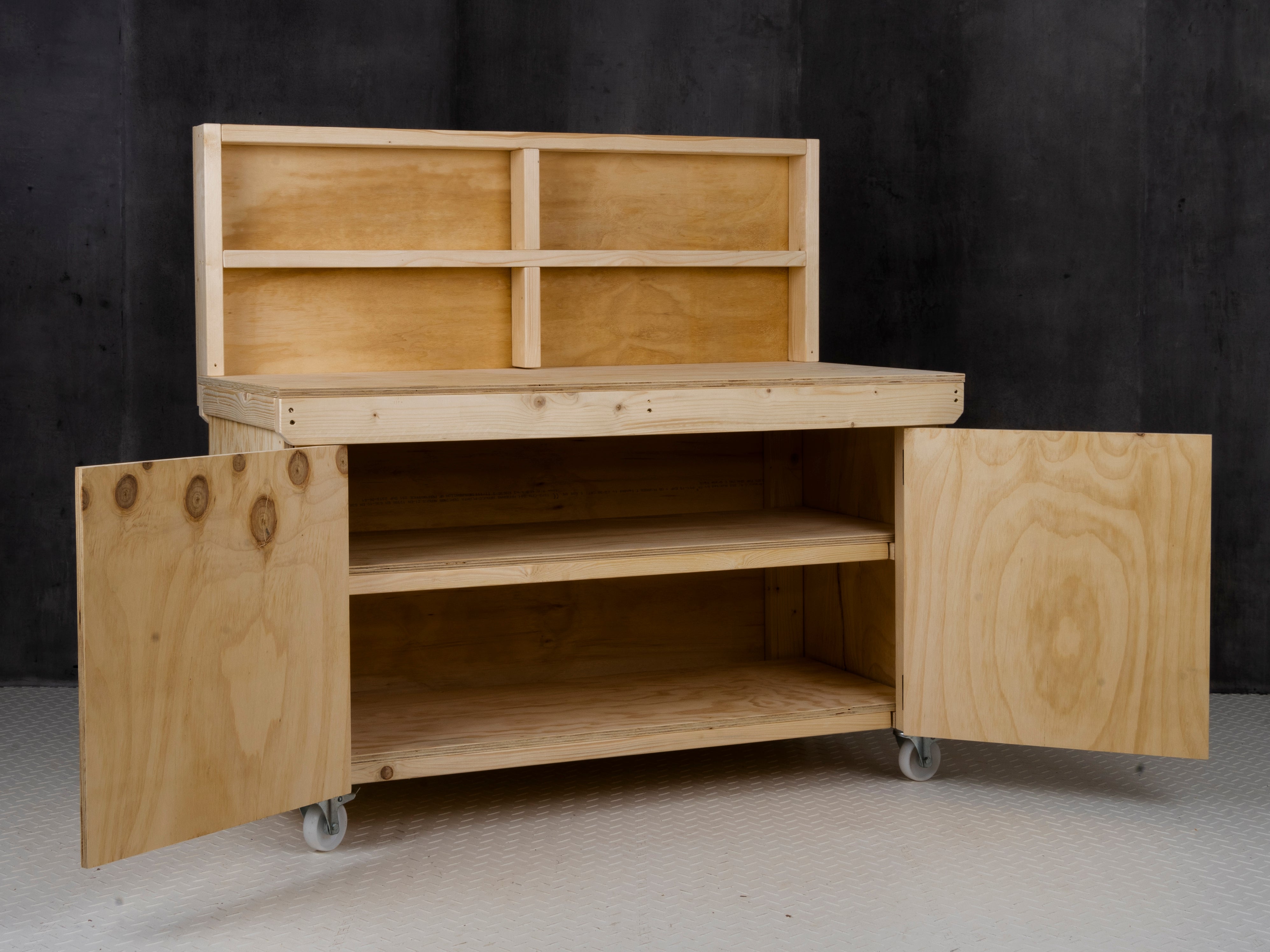 Customizable Heavy Duty Wooden Workbench with Drawers | Easy Assembly ...