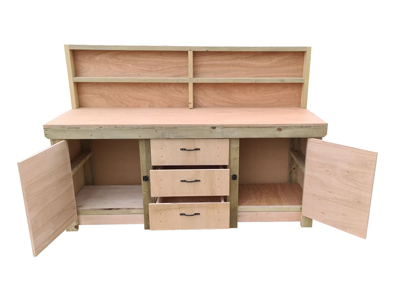 Workbench with Lockable Cupboard & Drawers – Arbor Garden Solutions