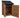 Felt Roof Wooden Log Store with Door and Shelf W-79cm, H-126cm or 180cm, D-88cm - Brown Finish