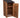 Felt Roof Wooden Log Store with Door and Shelf W-79cm, H-126cm or 180cm, D-88cm - Brown Finish